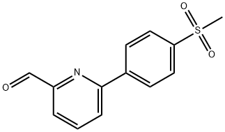 6-[4-(甲砜基)苯基]-2-吡啶甲醛, 834884-84-3, 结构式