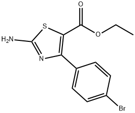 ETHYL 2-AMINO-4-(4-BROMOPHENYL)THIAZOLE-5-CARBOXYLATE 化学構造式