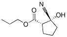 Cyclopentanecarboxylic acid, 2-cyano-2-hydroxy-, propyl ester, (1S,2R)- (9CI) Structure