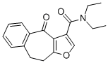 4H-Benzo(4,5)cyclohepta(1,2-b)furan-3-carboxamide, 9,10-dihydro-N,N-di ethyl-4-oxo- 结构式