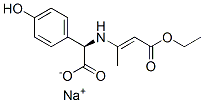 sodium (R)-[(3-ethoxy-1-methyl-3-oxoprop-1-enyl)amino](4-hydroxyphenyl)acetate 结构式