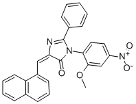 3,5-Dihydro-3-(2-methoxy-4-nitrophenyl)-5-(naphthalenylmethylene)-2-ph enyl-4H-imidazol-4-one|