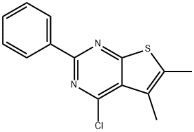 4-CHLORO-5,6-DIMETHYL-2-PHENYLTHIENO[2,3-D]PYRIMIDINE Structure