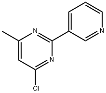 4-氯-6-甲基-2-(吡啶-3-基)嘧啶, 83551-42-2, 结构式