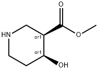 (+/-)-cis-4-Hydroxynipecotic acid methyl ester 结构式
