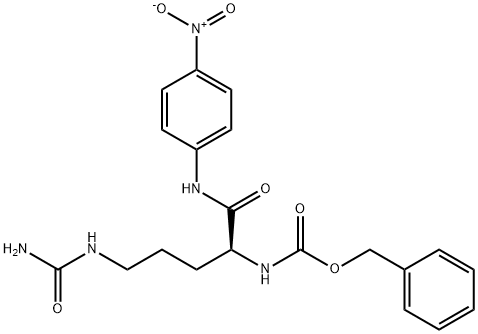 N-[(S)-4-[(アミノカルボニル)アミノ]-1-[[(4-ニトロフェニル)アミノ]カルボニル]ブチル]カルバミド酸フェニルメチル 化学構造式