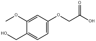 4-羟甲基-3-甲氧基苯氧基乙酸, 83590-77-6, 结构式