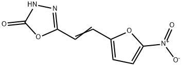 5-[2-(5-Nitro-2-furyl)vinyl]-1,3,4-oxadiazol-2(3H)-one 结构式