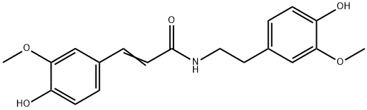 3-(4-hydroxy-3-methoxyphenyl)-N-(2-(4-hydroxy-3-methoxyphenyl)ethyl)-2-propenamide 结构式