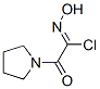 1-Pyrrolidineethanimidoyl chloride, N-hydroxy-alpha-oxo- (9CI) Structure