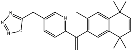 Pyridine,  2-[1-(5,8-dihydro-3,5,5,8,8-pentamethyl-2-naphthalenyl)ethenyl]-5-(1,2,3,4-oxatriazol-5-ylmethyl)-,836661-24-6,结构式