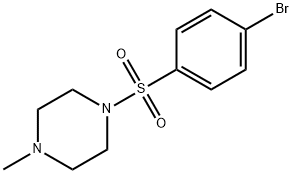 1-[(4-ブロモベンゼン)スルホニル]-4-メチルピペラジン 化学構造式
