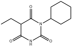 1-环己基-5-乙基巴比妥酸,837-32-1,结构式