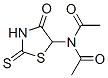 N-acetyl-N-(4-oxo-2-thioxo-5-thiazolidinyl)acetamide Structure