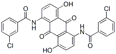 N,N'-(9,10-dihydro-4,8-dihydroxy-9,10-dioxoanthracene-1,5-diyl)bis[3-chlorobenzamide],83721-54-4,结构式