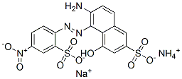 6-アミノ-4-ヒドロキシ-5-[(4-ニトロ-2-スルホフェニル)アゾ]-2-ナフタレンスルホン酸/アンモニア/ナトリウム 化学構造式