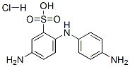 5-amino-2-(4-aminoanilino)benzenesulphonic acid monohydrochloride Structure
