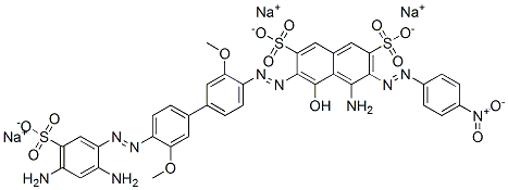 4-amino-6-[[4'-[(2,4-diamino-5-sulphophenyl)azo]-3,3'-dimethoxy[1,1'-biphenyl]-4-yl]azo]-5-hydroxy-3-[(4-nitrophenyl)azo]naphthalene-2,7-disulphonic acid, sodium salt|