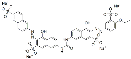 7-[[[[6-[(4-ethoxy-3-sulphophenyl)azo]-5-hydroxy-7-sulpho-2-naphthyl]amino]carbonyl]amino]-4-hydroxy-3-[(6-sulpho-2-naphthyl)azo]naphthalene-2-sulphonic acid, sodium salt Structure