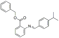 2-[[[4-(1-メチルエチル)フェニル]メチレン]アミノ]安息香酸フェニルメチル 化学構造式