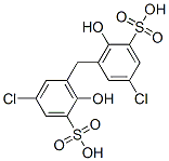 3,3'-methylenebis(5-chloro-2-hydroxybenzenesulphonic) acid Structure