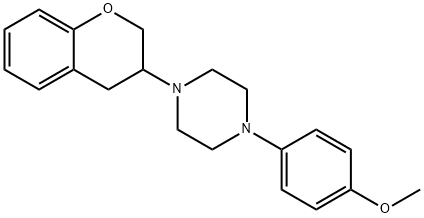 1-(3,4-Dihydro-2H-1-benzopyran-3-yl)-4-(4-methoxyphenyl)piperazine 结构式