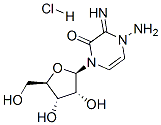 2(1H)-Pyrazinone, 4-amino-3,4-dihydro-3-imino-1-beta-D-ribofuranosyl-,  monohydrochloride Structure