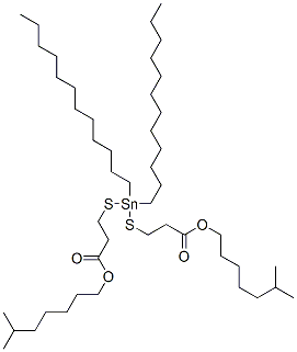 diisooctyl 3,3'-[(didodecylstannylene)bis(thio)]dipropionate Structure