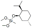 ジメトキシ(メチル)[[(1R)-5β-メチル-2α-(1-メチルエチル)シクロヘキサン-1β-イル]オキシ]シラン 化学構造式