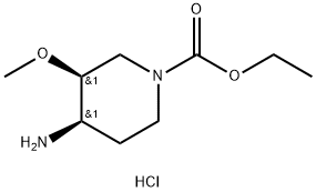 ethyl cis-4-amino-3-methoxypiperidine-1-carboxylate monohydrochloride|