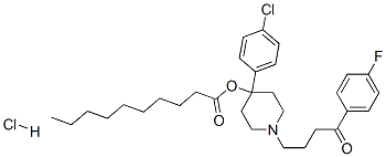 83863-76-7 4-(4-chlorophenyl)-1-[4-(4-fluorophenyl)-4-oxobutyl]-4-piperidyl decanoate hydrochloride