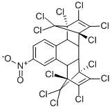 1,2,3,4,5,6,7,8,13,13,14,14-ドデカクロロ-1,4,4a,4b,5,8,8a,12b-オクタヒドロ-10-ニトロ-1,4:5,8-ジメタノトリフェニレン 化学構造式