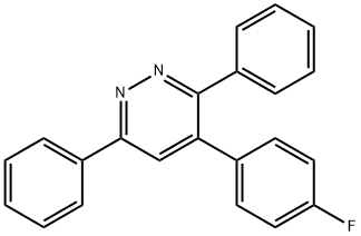 PYRIDAZINE, 4-(4-FLUOROPHENYL)-3,6-DIPHENYL- 化学構造式