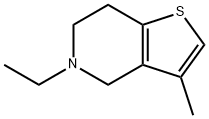 Thieno[3,2-c]pyridine, 5-ethyl-4,5,6,7-tetrahydro-3-methyl- (9CI) 化学構造式