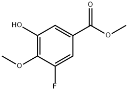 Benzoic acid, 3-fluoro-5-hydroxy-4-methoxy-, methyl ester (9CI) Structure