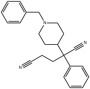 2-[1-benzyl-4-piperidyl]-2-phenylglutaronitrile Structure