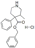 benzyl 3-methyl-4-phenylpiperidine-4-carboxylate hydrochloride Structure