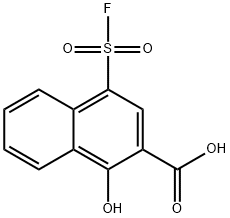 4-フルオロスルホニル-1-ヒドロキシ-2-ナフタレンカルボン酸 化学構造式