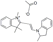 2-[2-(2,3-dihydro-2-methyl-1H-indol-1-yl)vinyl]-1,3,3-trimethyl-3H-indolium acetate,83949-78-4,结构式