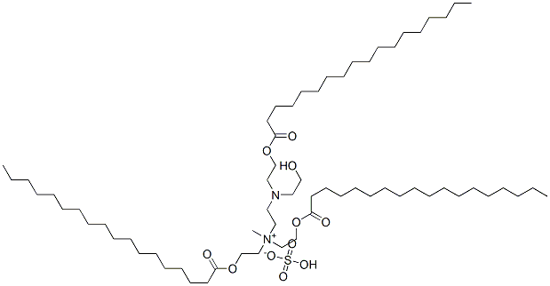 [2-[(2-hydroxyethyl)[2-(stearoyloxy)ethyl]amino]ethyl]methylbis[2-(stearoyloxy)ethyl]ammonium hydrogen sulphate 结构式