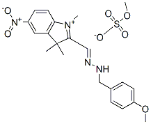 2-[[(4-methoxyphenyl)methylhydrazono]methyl]-1,3,3-trimethyl-5-nitro-3H-indolium methyl sulphate,83969-04-4,结构式