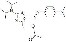 5-(diisopropylamino)-2-[[4-(dimethylamino)phenyl]azo]-3-methyl-1,3,4-thiadiazolium acetate Structure