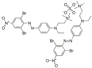 bis[[2-[[4-[(2,6-dibromo-4-nitrophenyl)azo]phenyl]ethylamino]ethyl]trimethylammonium] sulphate Structure