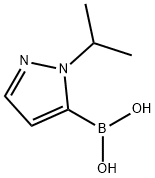 1-イソプロピル-1H-ピラゾール-5-ボロン酸 化学構造式
