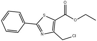 4-(氯甲基)-2-苯基噻唑-5-甲酸乙酯 结构式