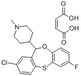 8-Chloro-2-fluoro-6-(1-methyl-4-piperidyl)-6H-dibenz(b,e)-1,4-oxathiep in hydrogen maleate Structure