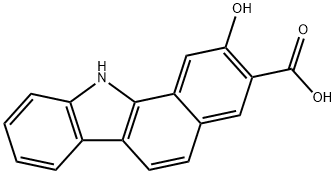 2-ヒドロキシ-11H-ベンゾ[a]カルバゾール-3-カルボン酸 化学構造式
