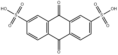 9,10-ジオキソ-9,10-ジヒドロアントラセン-2,7-ジスルホン酸 化学構造式