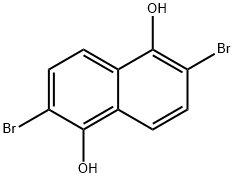 2,6-ジブロモ-1,5-ジヒドロキシナフタレン 化学構造式