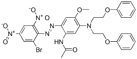 N-[5-[bis(2-phenoxyethyl)amino]-2-[(2-bromo-4,6-dinitrophenyl)azo]-4-methoxyphenyl]acetamide,84000-64-6,结构式